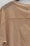 BASERANGE navel-baring T-shirt TOSC-CG-SP24 pink camel
